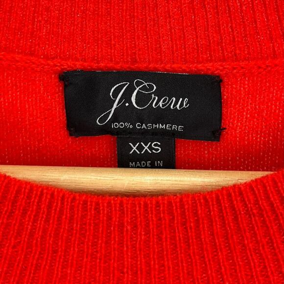 J.Crew Long Sleeve Everyday Cashmere Crewneck Dress AF263 Red Orange 2XS XXS - Picture 3 of 11
